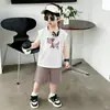 Conjunto de Verano para Niños 2026 Estilo Nuevo Camiseta sin Mangas de Dibujos Animados para Niños Pantalones Cortos de Moda Conjunto de Dos Piezas de Verano para Bebé Moda 3