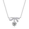 Collar de Lazo Transfronterizo Plata S925 Brillante Moissanita Cadena de Diamantes Completa para Mujer Lujo Ligero Europeo y Americano Inteligente Combinable