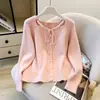 Elegante Cárdigan de Punto con Cordones para Mujer, Otoño e Invierno, Abrigo Suéter Grueso Suave Casual