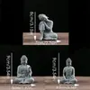 Estatua de Buda de Piedra Arenisca Verde Artesanías Decoración de Acuario Paisajismo Adornos de Resina Decoración de Entrada del Hogar Zen Nuevos Adornos Chinoseríe