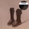 Botas para niña 2026 nuevas botas largas de invierno botas altas para niños botas Martin para niñas botas de cuero peludas de caña alta para niños mayores