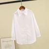 Camiseta básica para niñas Taodao Primavera y Otoño nueva para niños medianos y grandes de algodón casual estilo universitario color sólido top combinable