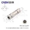 Zhengcheng M8 Cable de Soldadura de Ensamblaje Metálico Tipo Recto 3 Pines 4D5B Conector Impermeable de 8 Núcleos Conector de Aviación de Engarzado por Tornillo
