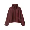 Comércio Exterior Transfronteiriço Estilo Europeu e Americano Roupas Femininas ZA AliExpress Mais Vendido Gola Dobrável Off-Shoulder Xadrez Petite Casual Versátil Jaqueta