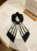 Elástico de Cabelo Artístico de Alta Elasticidade Estilo Coreano, com Fita Floral, Scrunchie, Fornecimento Atacado, Direto do Fabricante