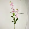 Flor de Jasmim Dourado Artificial 2 Galhos Flor Pendente Decoração de Buquê de Noiva Atacado Transfronteiriço Jasmim Flor Artificial