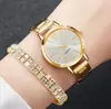 Explosiones de Comercio Exterior Moda Patrón Romano Diamante Reloj de Pulsera para Mujer Reloj de Pulsera de Cuarzo Brazalete Reloj de Pulsera para Mujer Fabricantes en stock