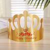 Chapéus de Aniversário, Chapéus Coroa para Bolo de Aniversário no Atacado, Chapéus de Desenho Animado para Crianças, Suprimentos de Festa de Papelão Dourado para Adultos