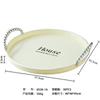 Plato redondo blanco plateado para el hogar, sala de estar, nuevo 2024, plato para bocadillos, plato para frutas, taza para agua, taza de té, plato de almacenamiento