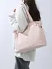 Bolsa de tela de nailon impermeable de gran capacidad para el trabajo, bandolera para el commute, bolso de mano para estudiante, bolsa de lona, bolsa de yoga
