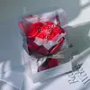 Ramo Pequeño de Flores de Jabón Puesto Callejero Venta al por Mayor Día de San Valentín Rosa Flor Artificial Caja de Regalo de PVC Decoración de Regalo de Cumpleaños