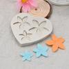 Molde de silicona líquida con forma de flor de tres piezas, herramienta de modelado para decoración de arcilla epoxi y yeso de cerámica blanda para fondant