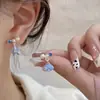 Pendientes de Plata 925 con Perla y Mariposa para Mujer, Nuevo Estilo de Moda, Pendientes Populares de Gama Alta, Venta al por Mayor