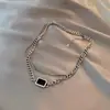 Cadena de collar con colgante de oso alfabético japonés y coreano para otoño/invierno, cadena hip-hop de estilo ins de moda para suéteres, accesorio decorativo para hombres y mujeres