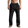 Estación Independiente Transfronteriza Americano Casual para Hombre Playa Moderno Botón Suelto Amigable con la Piel Transpirable Deportes Lino Pantalones