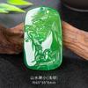 Colgante de ágata de calcedonia verde natural, colgante de marca de paisaje de ágata verde, colgante de moda simple para hombres y mujeres, en stock al por mayor