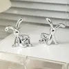 Elegante adorno moderno de conejo electrochapado para mesita de noche, sala de estar de lujo, coche, mueble de TV, caja de pañuelos, decoración de conejo