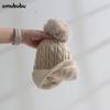 Comércio Exterior Chapéu de Lã Outono e Inverno para Homens e Mulheres com Forro de Fleece Chapéu de Tricô Espesso Chapéu para Frio Personalidade Quente Moda Versátil Cor Macaron