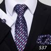 Nova gravata série listra oblíqua azul marinho moda geral masculina para negócios fabricantes de gravatas manuais atacado