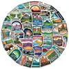 50 Piezas de Pegatinas de Parque Nacional 2 Decoración DIY para Cuadernos, Teléfonos Móviles, Papelería, Equipaje, Botellas de Agua, Pegatinas Impermeables