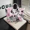 Plataforma independiente Temu nueva bolsa de mano transfronteriza impermeable PVC+lienzo para el trabajo portátil bolso de hombro bolsa de mano