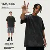 Camisetas de manga corta holgadas, con hombros caídos y estilo moderno al por mayor, algodón peinado de peso pesado de 180 g, acabado lavado y desgastado, estilo vintage oversize transfronterizo