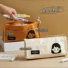 Papel Kraft Lavado Criativo Simples Fofo Mini Desenho Animado Macio Literário Estudante Suprimentos Documentos Estojo de Lápis Grande Capacidade