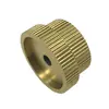 Perilla de metal segura personalizada profesional perilla de altavoz de aleación de aluminio pegatina con efecto dorado de oxidación lote de placa de metal