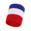 Muñequeras de toalla, muñequeras de algodón tejido, coloridas, absorbentes de sudor, transpirables, muñequeras de rizo, adecuadas para deportes, correr y jugar a la pelota; personalizable y disponible para venta al por mayor