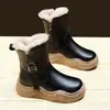 Botas Martin com Forro de Lã para Crianças 2025 Novas Botas de Neve para Meninas, Botas Curtas Infantis Médias e Grandes, Botas de Neve de Inverno com Forro de Lã e Espessadas