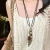 Estilo Casual Cuerda de Cuero Mini Bolso Colgante Collar Moda Versátil Cadena de Suéter de Gama Alta Accesorio de Moda Personalizado