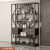 Gabinete multi-tesoro de madera maciza, partición de estilo chino, estante de exhibición de té antiguo de estilo chino nuevo, gabinete de entrada estilo Zen para sala de estar