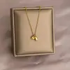 Estilo Chinês Retrô Luxo Leve Design de Nicho Caractere da Sorte Pônei Pequeno Lingote de Ouro Pingente Colar de Aço Titânio Acessório de Corrente para Clavícula Feminina