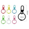 Fabricante en stock anillo de tarjeta anillo de hierro llavero pintado a mano pintura metálica hebilla de perro hebilla de gancho de color colgante de joyería DIY