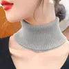 Braga de Cuello de Cachemira para Mujer, Braga Elástica de Punto de Cuello Alto, Bufanda de Cuello, Cuello Falso de Cuello Alto, Cinta para la Cabeza, Bufanda