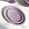 Tigela de Lavagem de Silicone Dobrável Esponja de Pó Tigela de Lavagem Pad Ferramenta Universal de Limpeza de Pincéis de Maquiagem Tigela de Lavagem Oval para Pincéis de Maquiagem