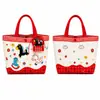 Bolsa de Lienzo para Souvenir de Cumpleaños Infantil Bolsa de Lienzo de Monstruo con Bola de Pelo de Elfo de Dibujos Animados Bolso de Mano con Patrón Divertido de Dibujos Animados