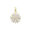[Ouro Real de Cobre] Floco de Neve Cristal Transparente Estiloso Exportação Transfronteiriça DIY Joias Feitas à Mão Cobre Zircônio Microincrustado Pingente