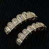 TEMU Mais Vendido Hip Hop Dentes Grillz Completo Diamante Zircônio Dez Dentes Tendência Ornamento de Cobre Halloween Personalidade Ornamento de Dente Atacado