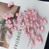 Cuentas de Melocotón con Forma de Corazón Chapadas en Color Acrílico Agujero Recto Cadena de Teléfono Móvil DIY Llavero Colgante Colgante Accesorios de Melocotón con Cuentas
