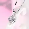 Yihua Nuevo Collar Plateado Mujer Simple Estudiante Estilo Mori Temperamento Cadena Clavícula Colgante Amor Collar Diamantes Personalizado Mujer