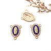 1 Colgante Pequeño 16X20mm Goteo de Aceite Doble Agujero Accesorio para Pulsera Pendiente Creativo DIY Pulsera Collar Colgante para Llave