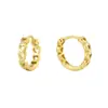 Se0299 Pendientes Frescos y Dulces de Corazón Europeos y Americanos Pendientes Pequeños de Círculo Simple de Plata 925 Pendientes Chapados en Oro para Mujer
