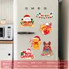 Venta directa del fabricante: Nuevos imanes de decoración navideña, imanes para refrigerador con forma de Papá Noel y muñeco de nieve, decoraciones festivas