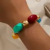 Colar Popular da Amazon na Cor Dopamina, Joia de Colar Geométrico com Contas da Moda e Única para Mulheres