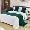 Borde de Cama Defensa Tela Sucia Moderno Simple Lujo Ligero Hogar Hotel Bandera de Cama Toalla de Pie de Cama Color Sólido Ropa de Cama Cubierta de Cama