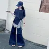 Conjunto Fashion Saia Meninas 2026 Outono Novo Estiloso Redutor de Idade com Acabamento em Renda Blusa de Moletom Casual Conjunto de Calças de Pernas Largas