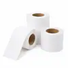 Papel adhesivo de papel de cobre en stock, ancho de 50 mm, rollo de papel para impresión de códigos QR y códigos de barras de fila única y múltiples filas
