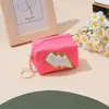 Nuevo Bordado de Chenilla Linda Cartera para Monedas Rayo Color Caramelo Amor Bolso de Labial Sonriente Amor Rayo Bolso