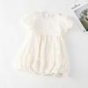 Vestido de niña 23 Verano Nuevo Vestido Largo de Manga Abullonada para Niña Vestido Fresco de Princesa para Bebé Ropa Infantil Transfronteriza